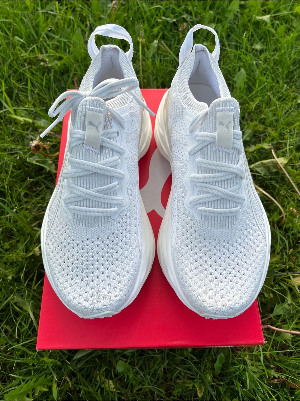 Puma ForeverRun Nitro White Knit Women’s Running Shoes Size 5.5